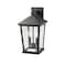 Z-Lite Beacon 2 Light Outdoor Wall Sconce, Black & Clear Beveled 568M-BK - alternate 4